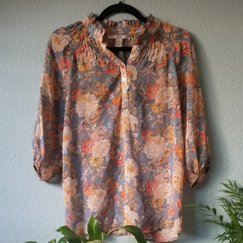 Sheer Floral Blouse